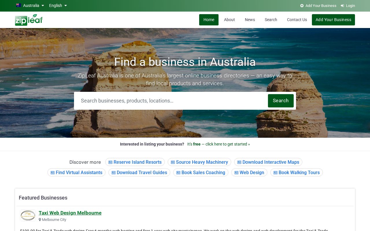 ZipLeaf Australia homepage