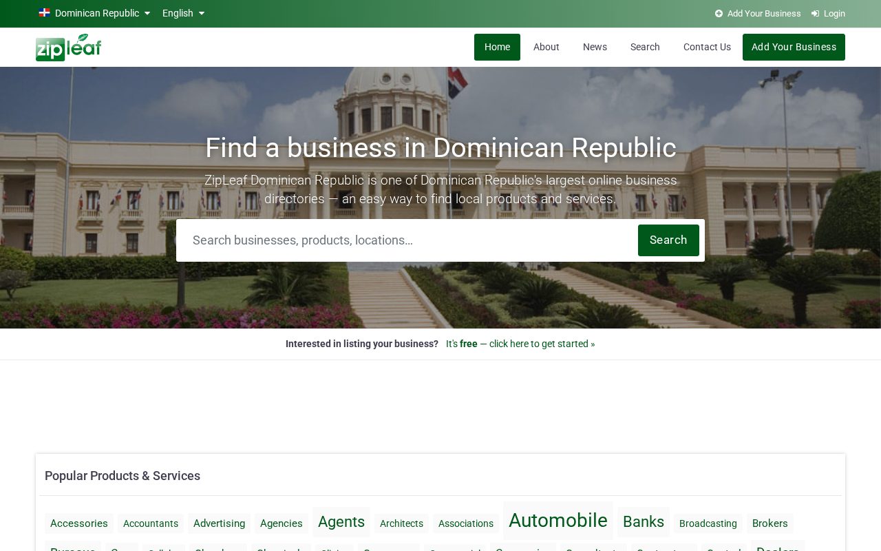 ZipLeaf Dominican Republic homepage