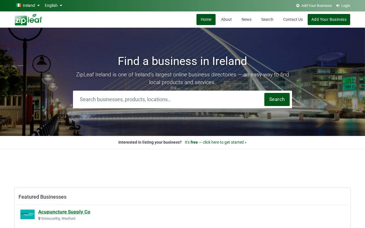 ZipLeaf Ireland homepage