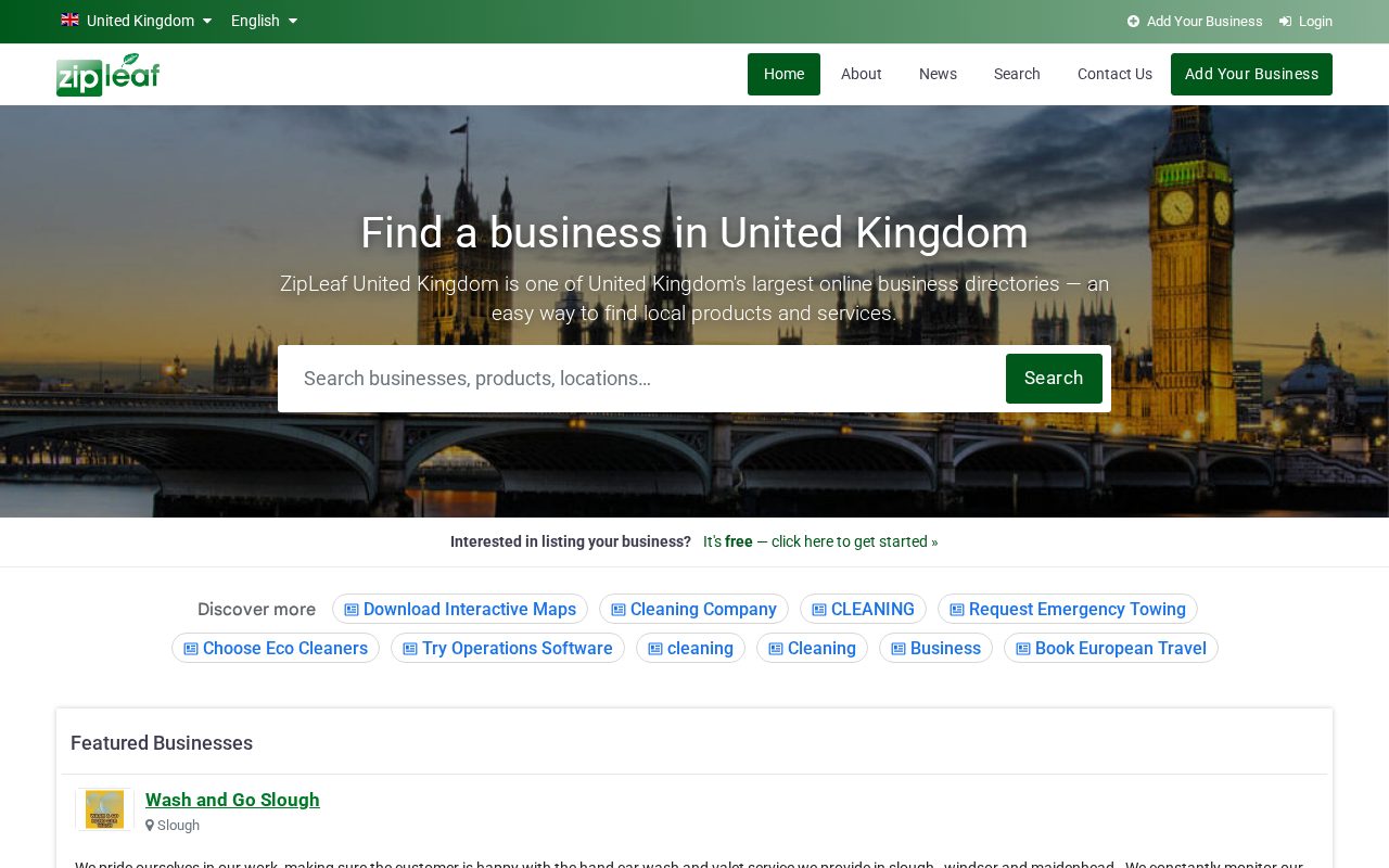 ZipLeaf United Kingdom homepage