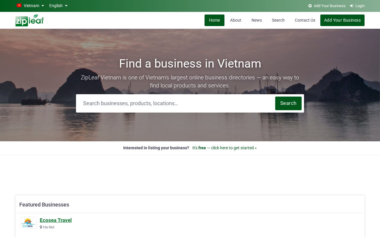 ZipLeaf Vietnam homepage